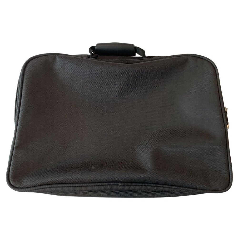 Eddie Bauer Black Nylon Laptop Bag Adjustable Strap Multiple Compartments Padded - Picture 2 of 14